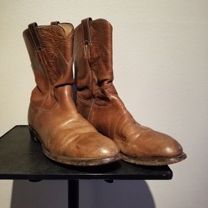 MENS JUSTIN BOOTS SIZE 10B APACHE BAY RACK#3